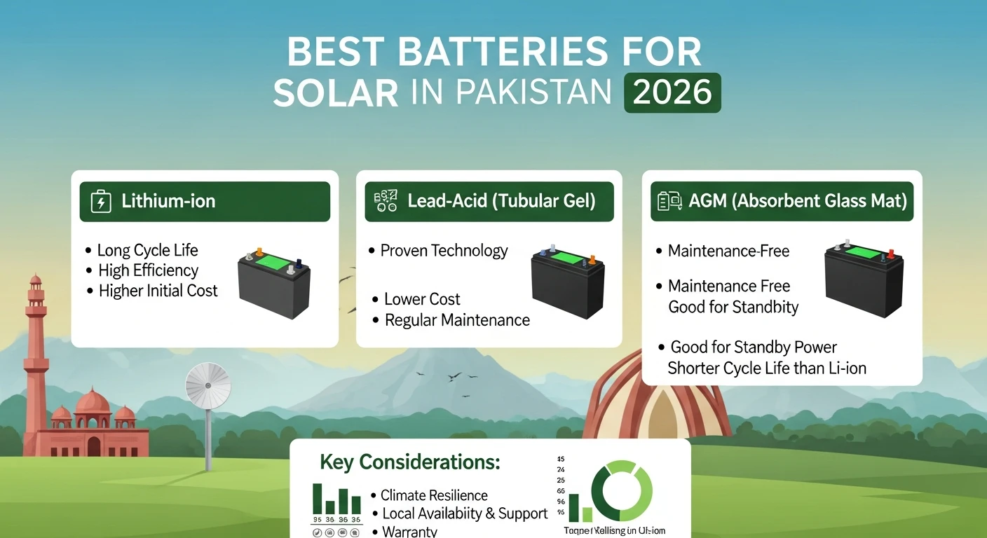 Best Battery for Solar in Pakistan 2026
