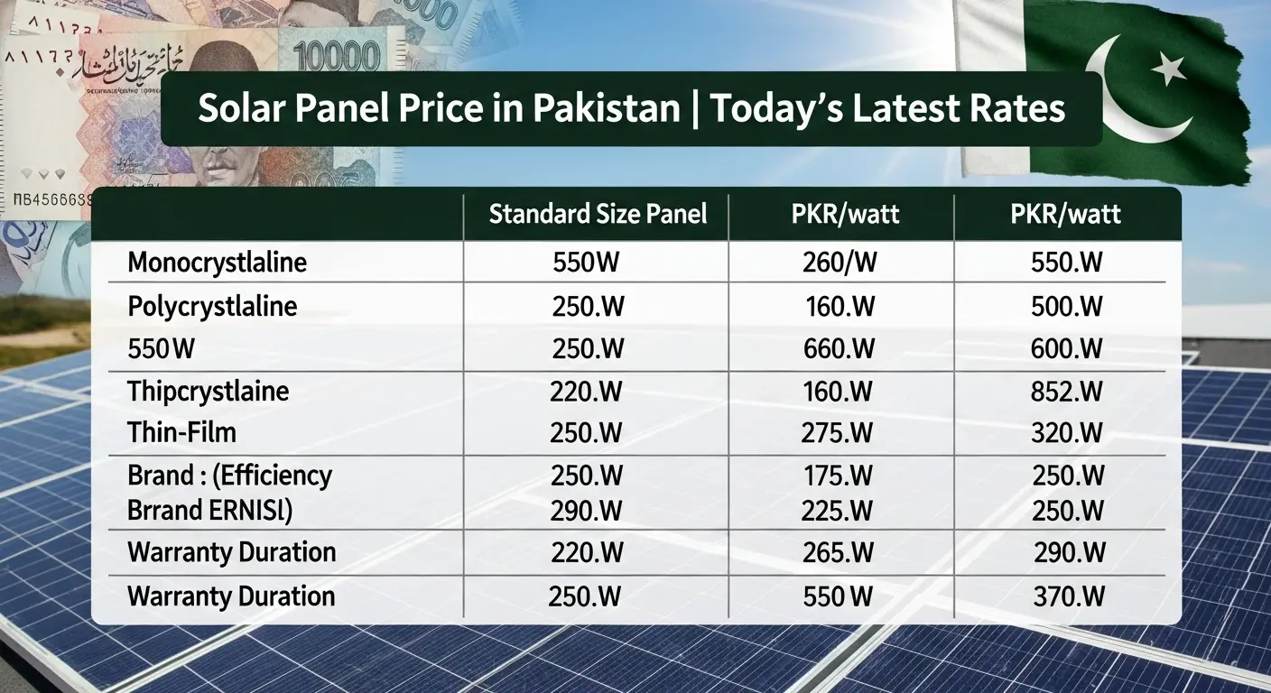 Solar Panel Price in Pakistan